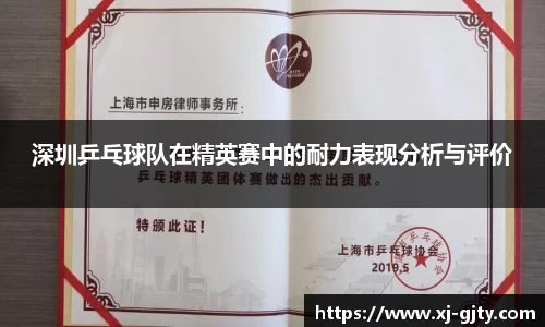 深圳乒乓球队在精英赛中的耐力表现分析与评价